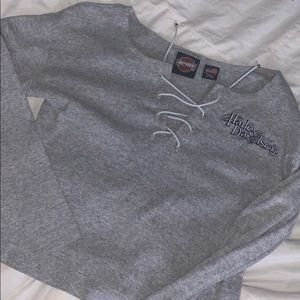 Harley Davidson lace up shirt